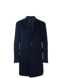 Темно-синее длинное пальто от Corneliani