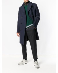 Темно-синее длинное пальто от Lanvin