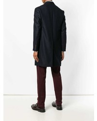 Темно-синее длинное пальто от Caruso