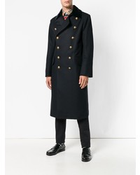 Темно-синее длинное пальто от Burberry