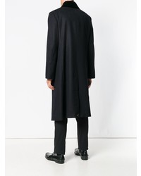 Темно-синее длинное пальто от Burberry