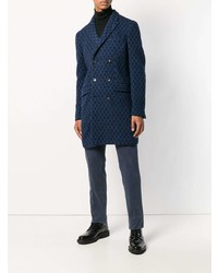 Темно-синее длинное пальто от Etro