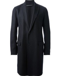 Темно-синее длинное пальто от Ermanno Scervino