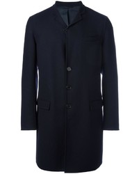 Темно-синее длинное пальто от Ermanno Scervino