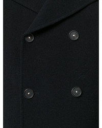Темно-синее длинное пальто от Massimo Alba