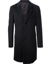 Темно-синее длинное пальто от Giorgio Armani