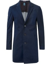 Темно-синее длинное пальто от GUILD PRIME