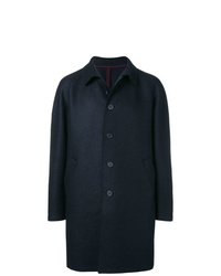 Темно-синее длинное пальто от Harris Wharf London