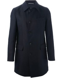 Темно-синее длинное пальто от Hugo Boss