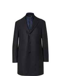 Темно-синее длинное пальто от Hugo Boss