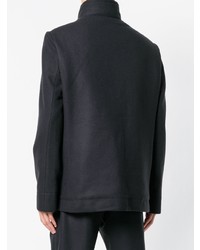 Темно-синее длинное пальто от Stephan Schneider