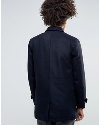 Темно-синее длинное пальто от Minimum