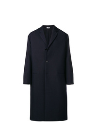 Темно-синее длинное пальто от Jil Sander
