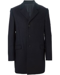 Темно-синее длинное пальто от Kenzo