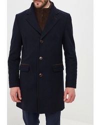 Темно-синее длинное пальто от Laconi