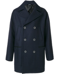 Темно-синее длинное пальто от Lanvin