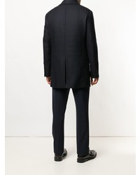 Темно-синее длинное пальто от Fay