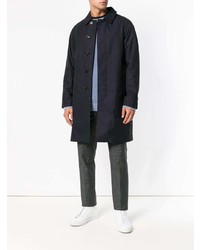 Темно-синее длинное пальто от Burberry