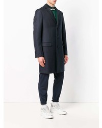 Темно-синее длинное пальто от Lanvin