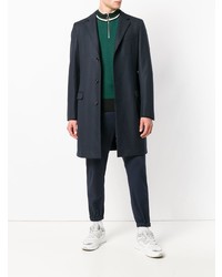 Темно-синее длинное пальто от Lanvin