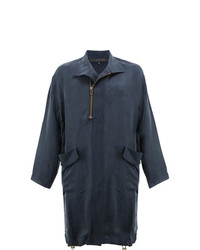 Темно-синее длинное пальто от Miaoran