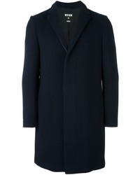 Темно-синее длинное пальто от MSGM