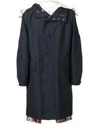 Темно-синее длинное пальто от Oamc