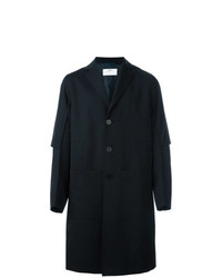 Темно-синее длинное пальто от Oamc