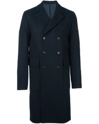 Темно-синее длинное пальто от Officine Generale