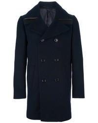 Темно-синее длинное пальто от Paul Smith