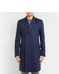 Темно-синее длинное пальто от Burberry