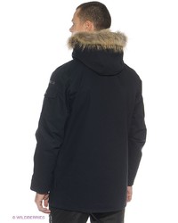 Темно-синее длинное пальто от Rukka