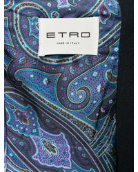 Темно-синее длинное пальто от Etro