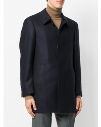 Темно-синее длинное пальто от Canali