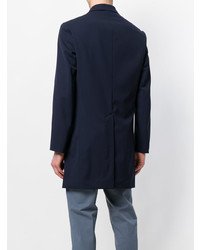 Темно-синее длинное пальто от Caruso