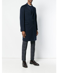 Темно-синее длинное пальто от Boglioli