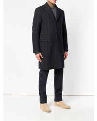 Темно-синее длинное пальто от Etro