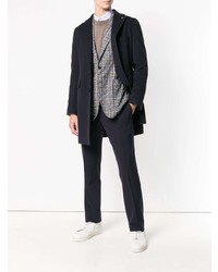 Темно-синее длинное пальто от Tagliatore