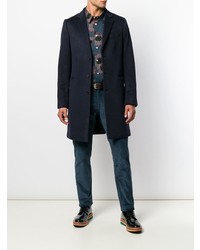 Темно-синее длинное пальто от Ps By Paul Smith
