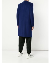 Темно-синее длинное пальто от Loveless