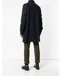 Темно-синее длинное пальто от Sacai