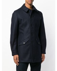 Темно-синее длинное пальто от Junya Watanabe MAN