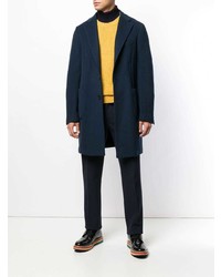 Темно-синее длинное пальто от Etro