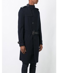 Темно-синее длинное пальто от Kolor