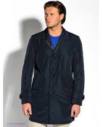 Темно-синее длинное пальто от Strellson