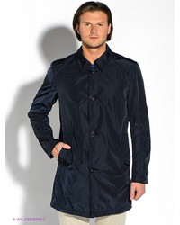 Темно-синее длинное пальто от Strellson