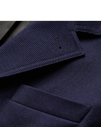 Темно-синее длинное пальто от Ami