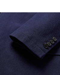 Темно-синее длинное пальто от Ami