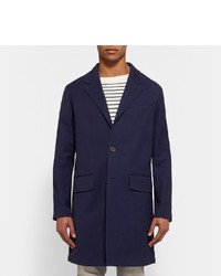 Темно-синее длинное пальто от Ami