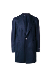 Темно-синее длинное пальто от Tombolini
